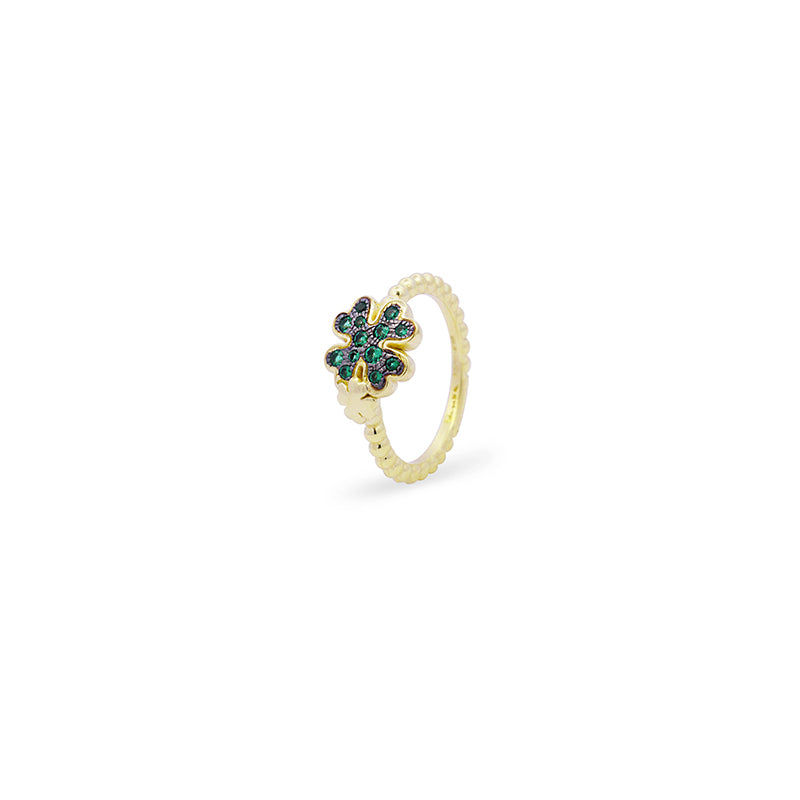 Anello Quadrifoglio Dorato