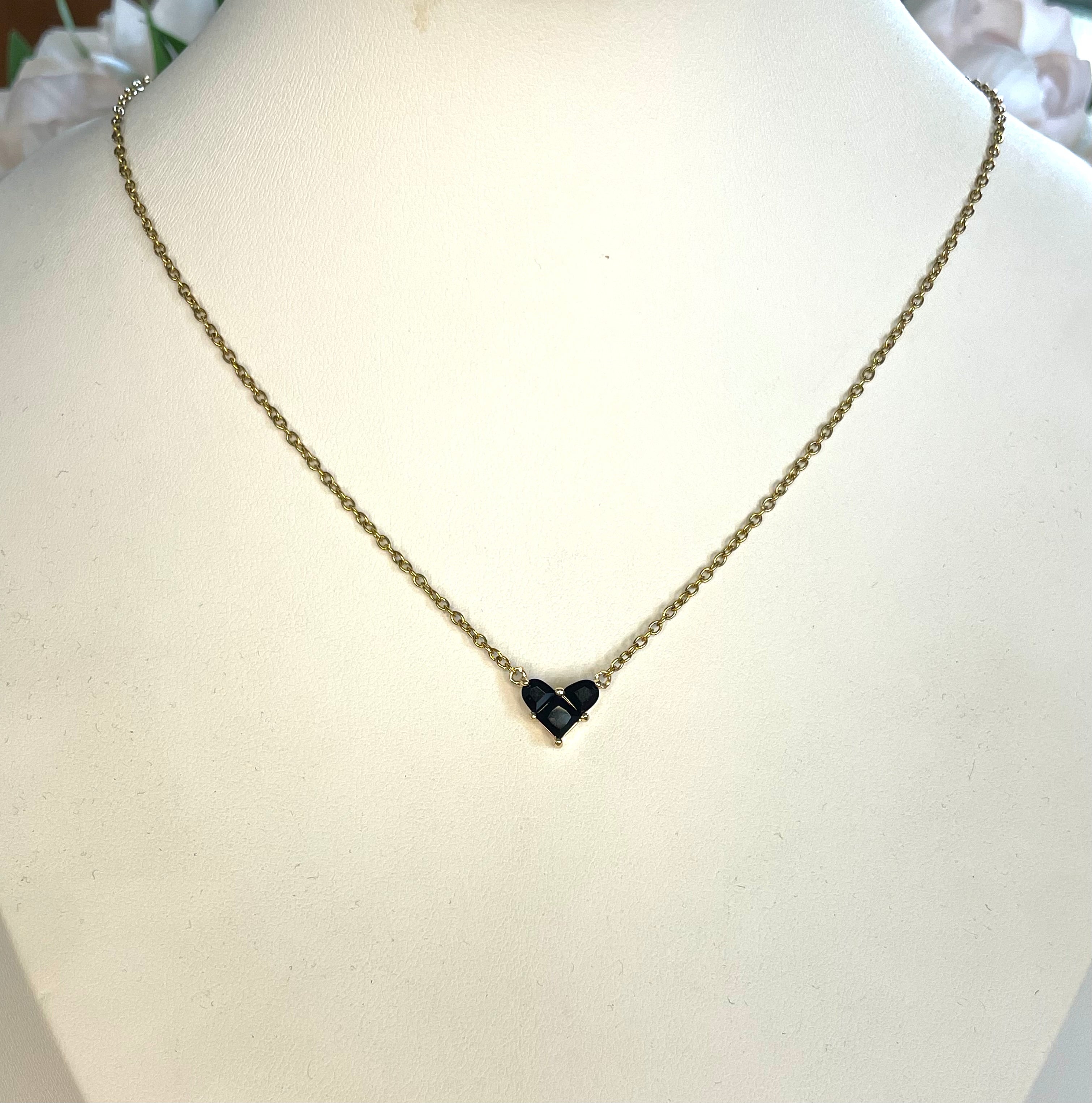 Girocollo con cuore effetto LEGO