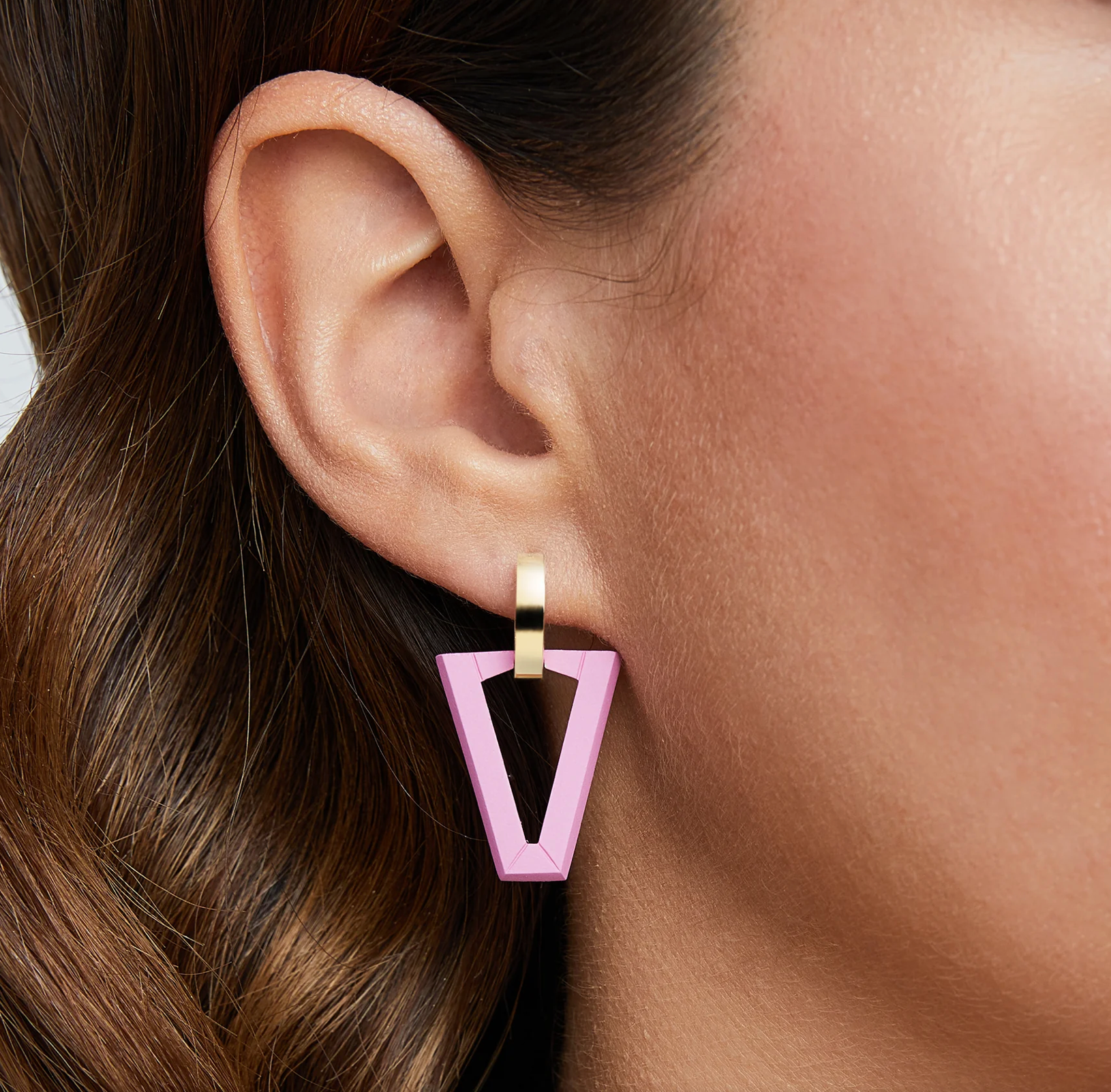 Mono orecchino UALI PINK gold